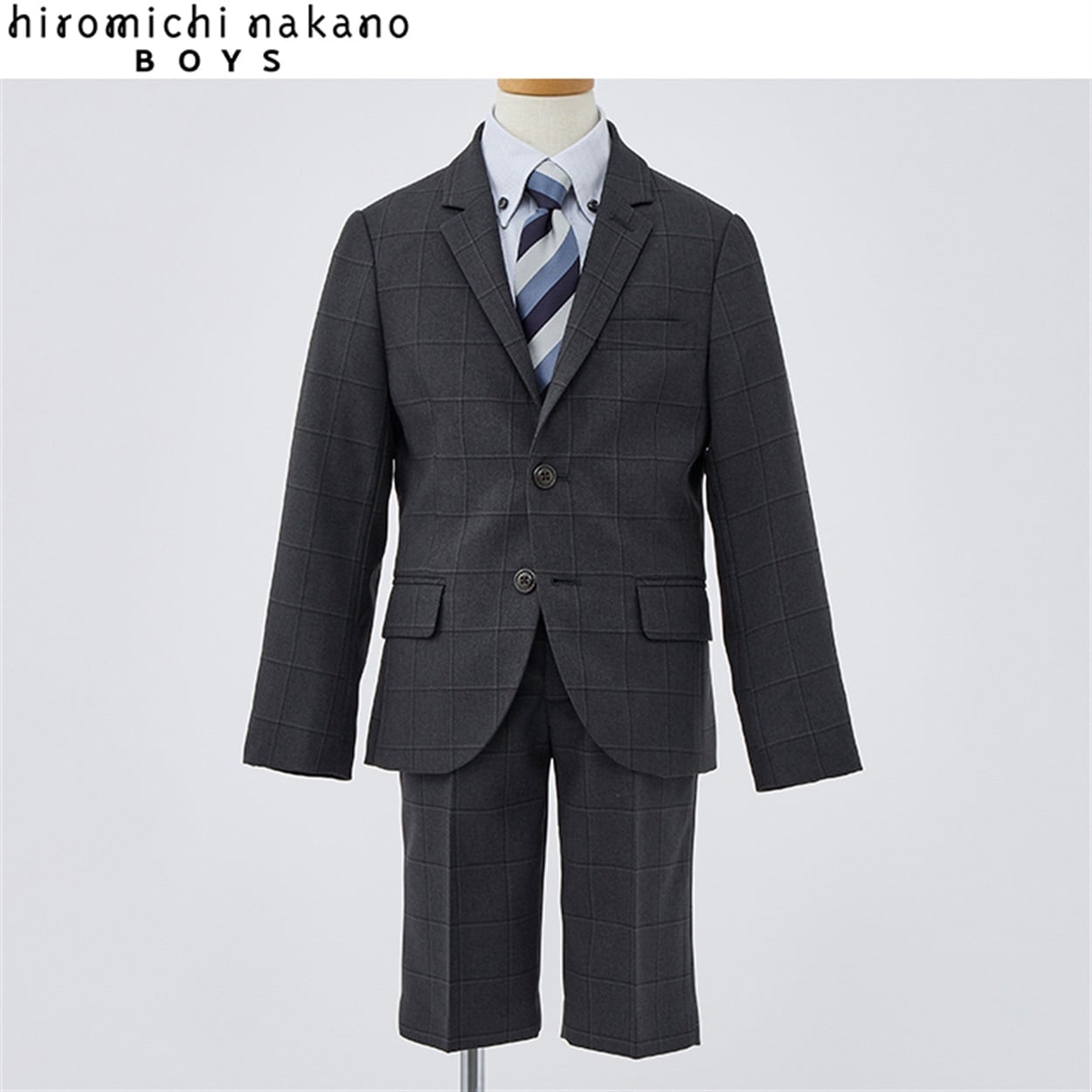 hiromichi nakano boys グレーシャツ三点スーツ キッズ 男の子