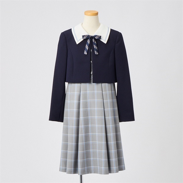 CHOPIN deux(ショパン ドゥ) 白襟チェックアンサンブル キッズ 女の子