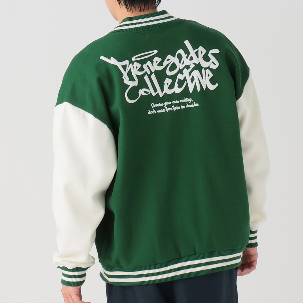 裏起毛カットスタジャン メンズ Doublefocus(ダブルフォーカス