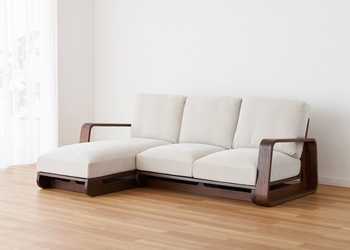テン・ハイバックソファ v01 カウチセット～上質な座り心地と無垢材の