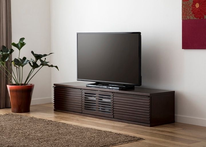 ルーバー・テレビボードv02 L～ローボード～ルーバーデザインが