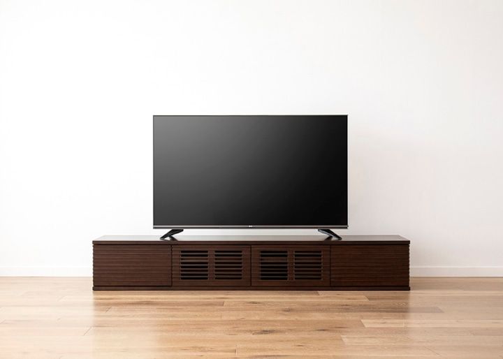 ルーバー・テレビボードv02 L～ローボード～ルーバーデザインが