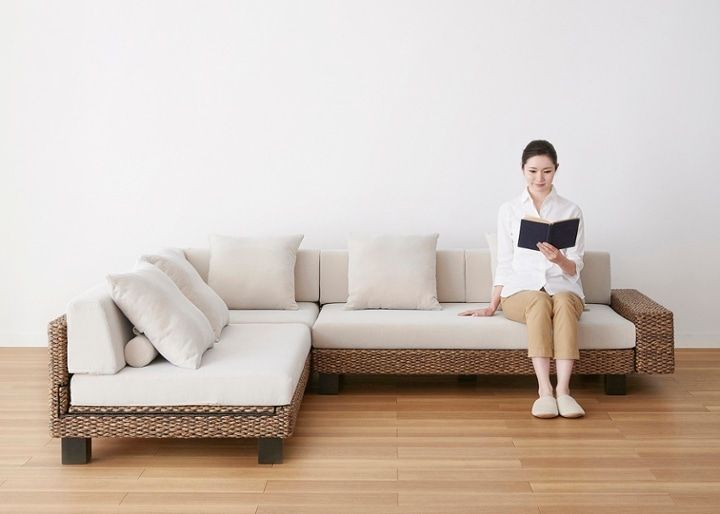 ケイ・ローソファ v04 コーナーセット (ヒヤシンス)～床に近い暮らし