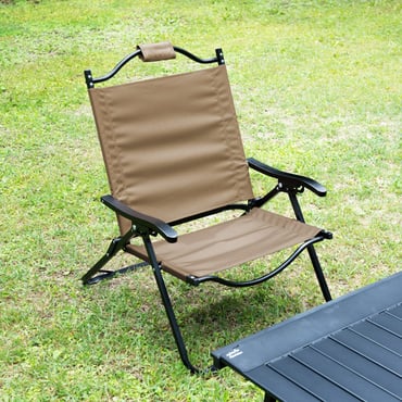 アルペンアウトドアーズ 撥水ローチェア リクライニング ブラック