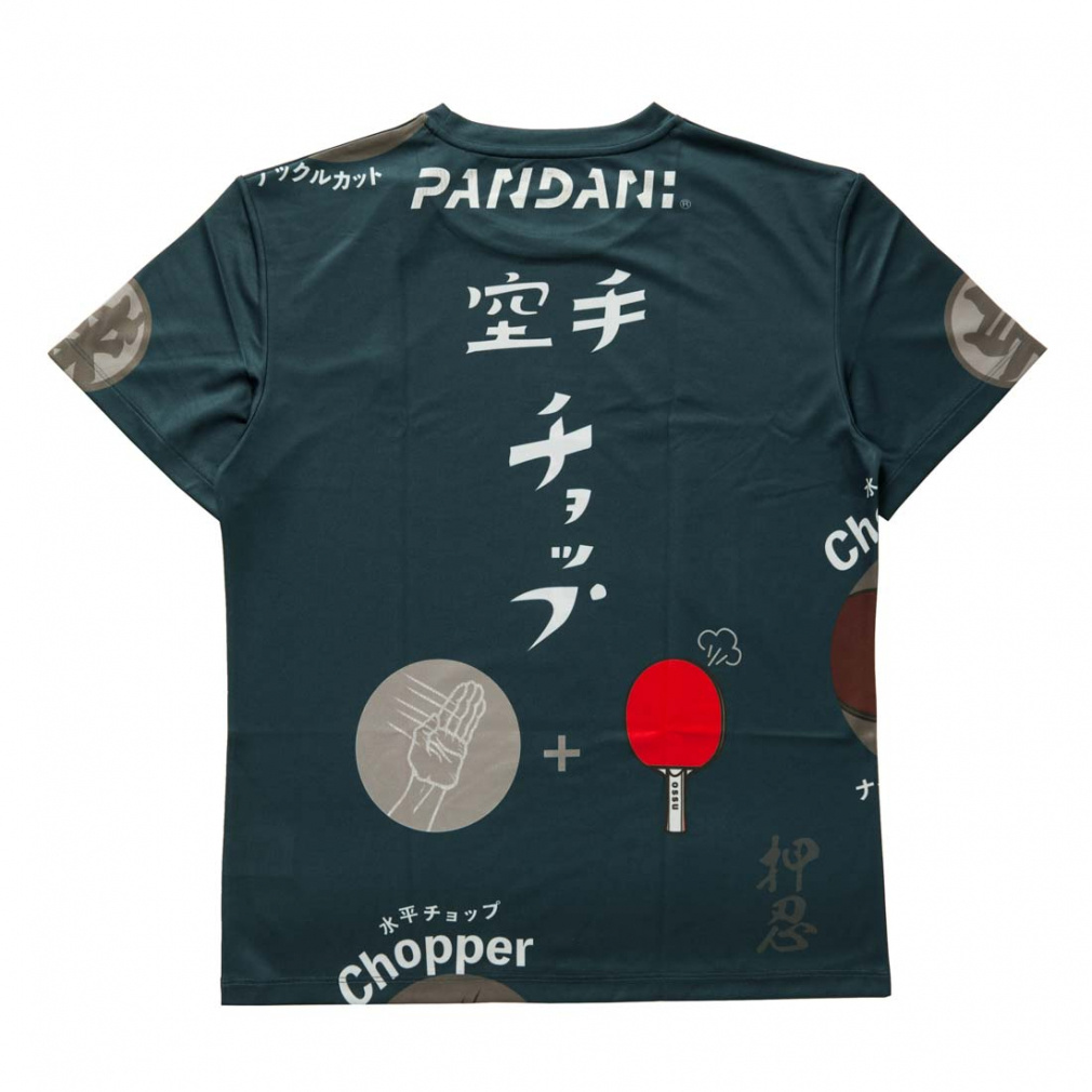 パンダーニ メンズ レディス 卓球 半袖Tシャツ 空手チョッパー