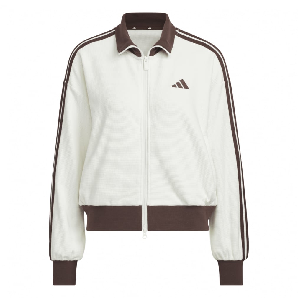 アディダス レディース 長袖 ジャージ ジャケット ワッフル ルーズ