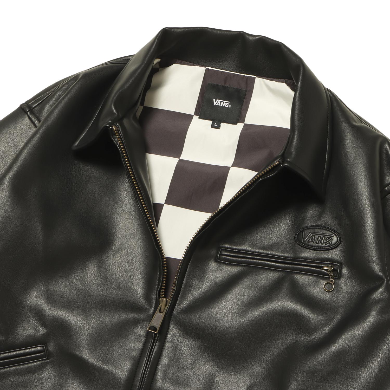 VANS】 ヴァンズ M Fake Leather Jacket ジャケット 125K1084200 BLACK