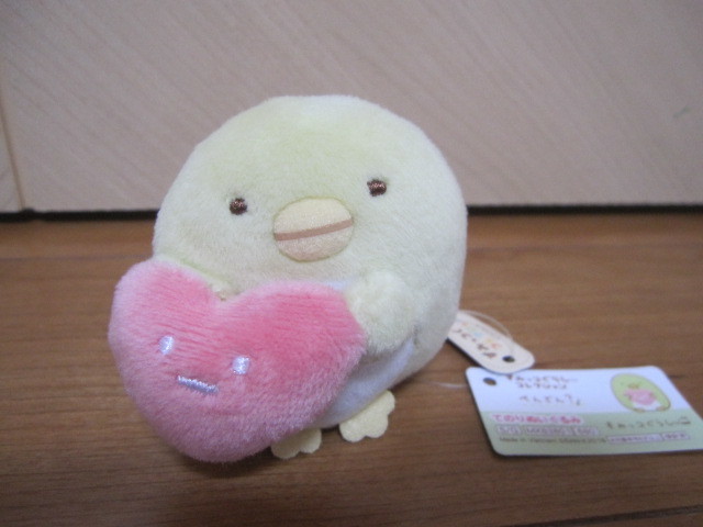 新品】新品・タグ付き□ すみっコぐらし ぺんぎん？ ハート てのり