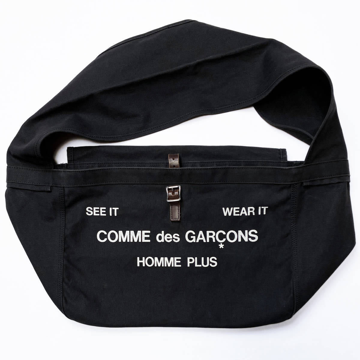 ▽COMME des GARCONS HOMME PLUS メッセンジャーバッグ ロゴ バッグ