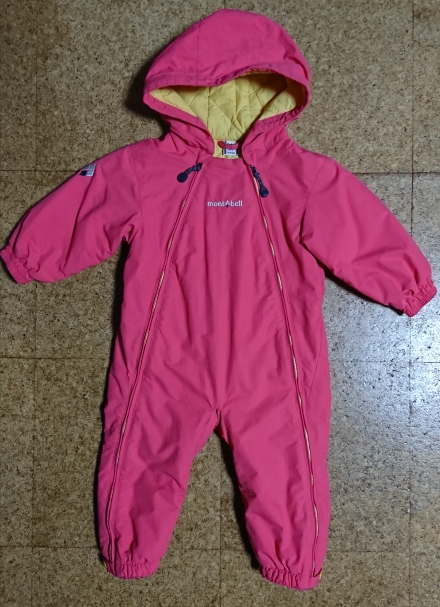 mont-bell ジャンプスーツ 90 ピンク 手袋セット mont-bell ジャンプ