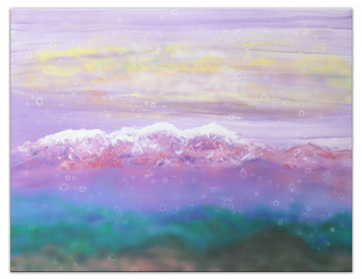 31XKF 【版画】 深見東州 神秘の白山蓮峰 シルクスクリーン 52/200