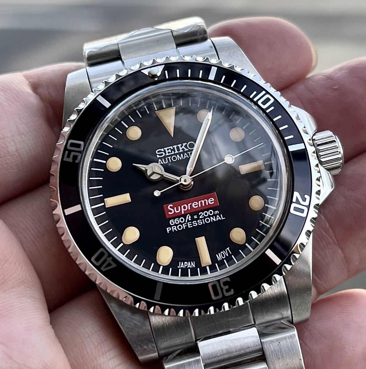 NH35、腕時計，カスタム 、赤サブ‼️ SEIKO NH35搭載 MOD カスタム