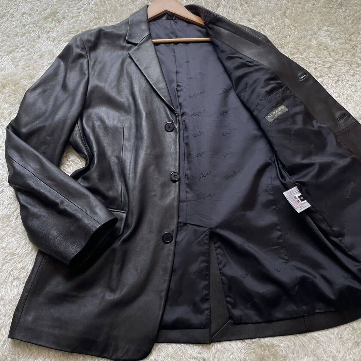 Wind Armor 本革 シングルライダースジャケット M wind