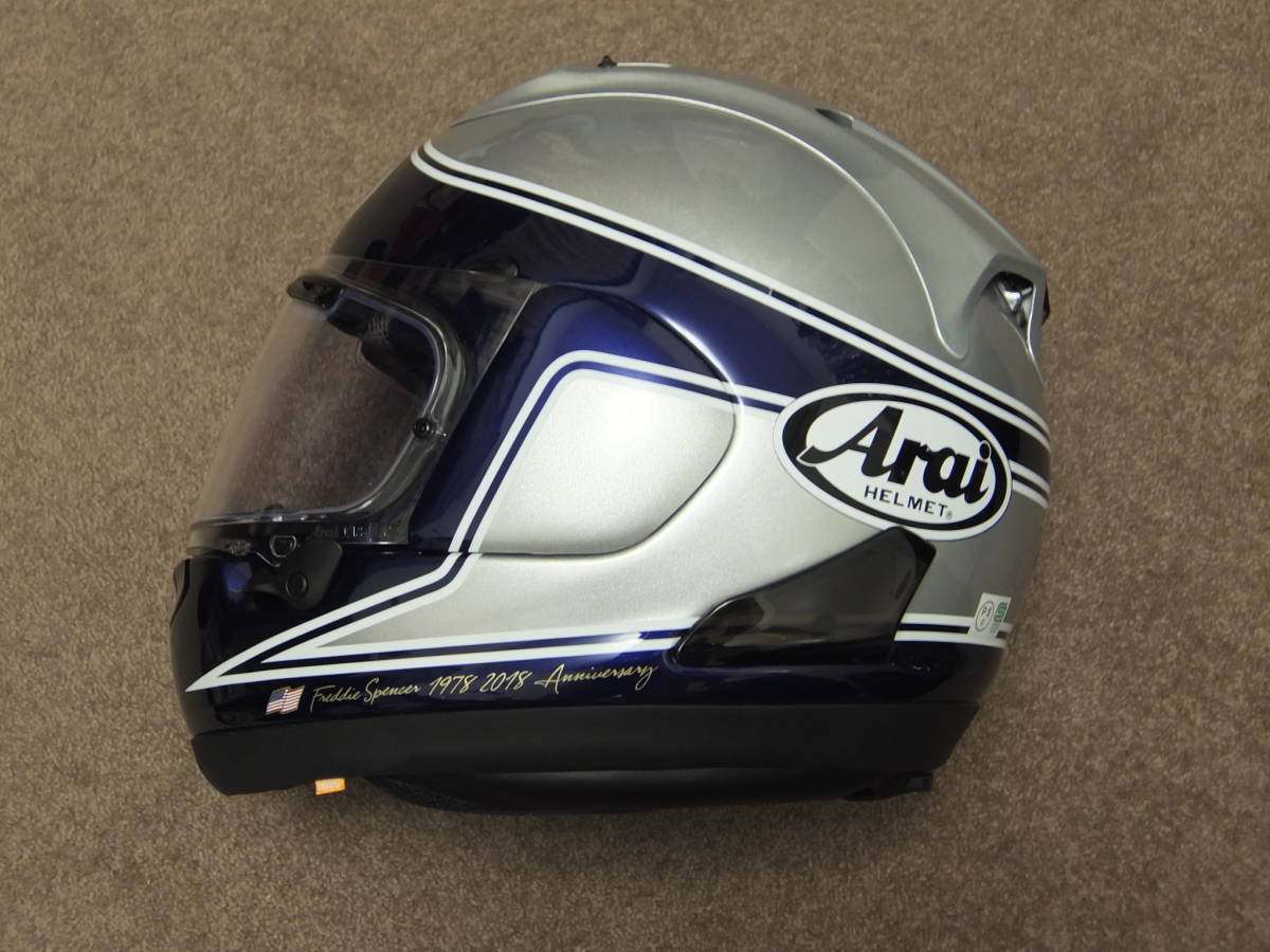 アライヘルメット RX-7X スペンサー 40th SILVER Mサイズ(57-58)【中古