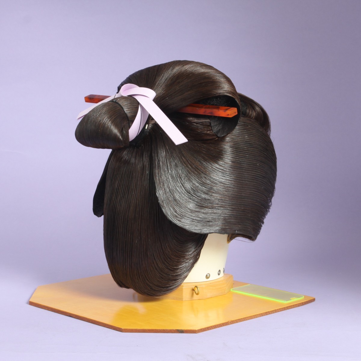 日本髪かつら 大衆演劇かつら 花魁 辰巳9号(大サイズ)自然色 かのこ髷飾り