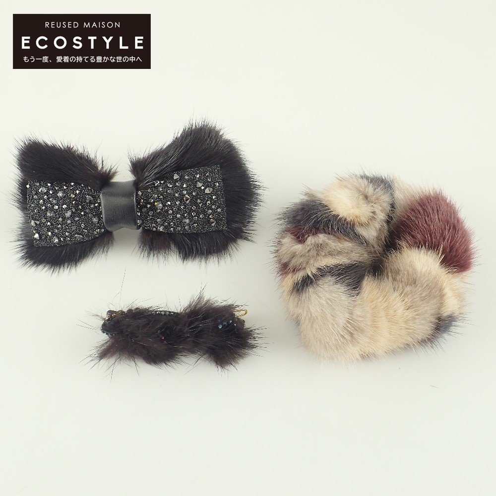 acca アッカ バレッタ シュシュ セット ブラック グレー フランス