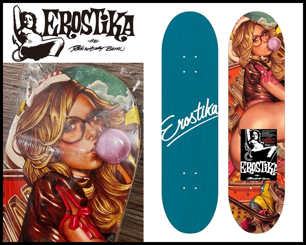 ロッキンジェリービーン×デビルマン スケートボードデッキ パープル