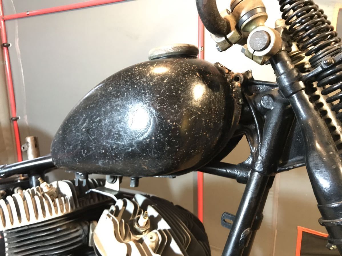 オールドペイントピーナッツタンクハマージャンクパンナックルショベル