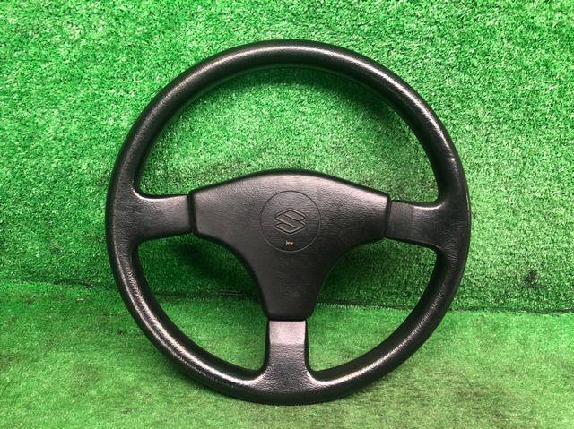 スズキ カプチーノ（EA11R ）ステアリングホイール 3スポーク ブラック