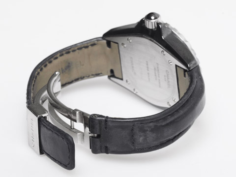 J12 33mm ブラックセラミック/革ベルト H0680