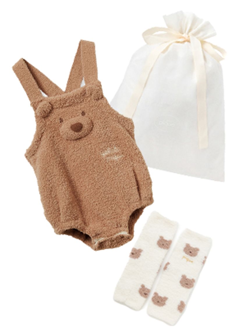 ラッピング済み】【BABY】ベビモコはちみつベアロンパース&レッグ