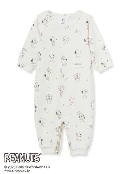 PEANUTS PUPPIES】【BABY】新生児 総柄2WAYオール(新生児 (50cm
