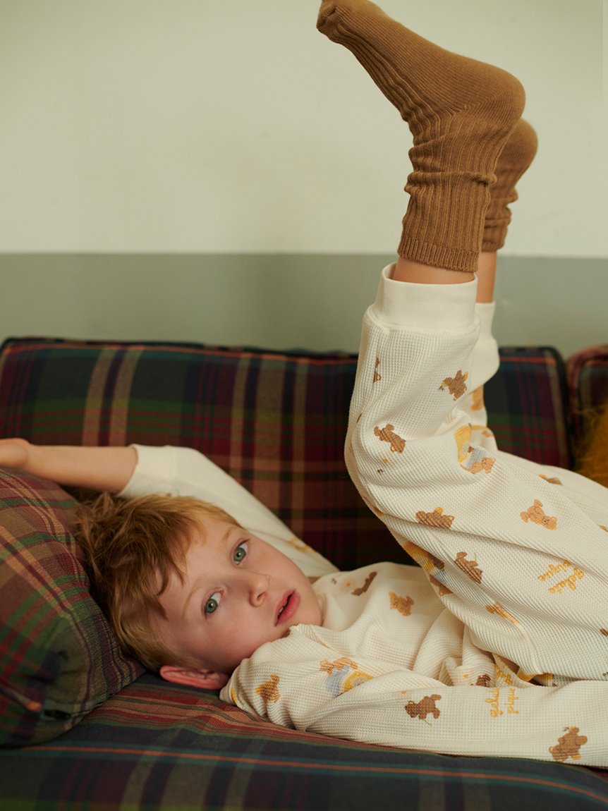 KIDS】はちみつベア柄プルオーバー(カットソー＆Tシャツ)｜ルーム