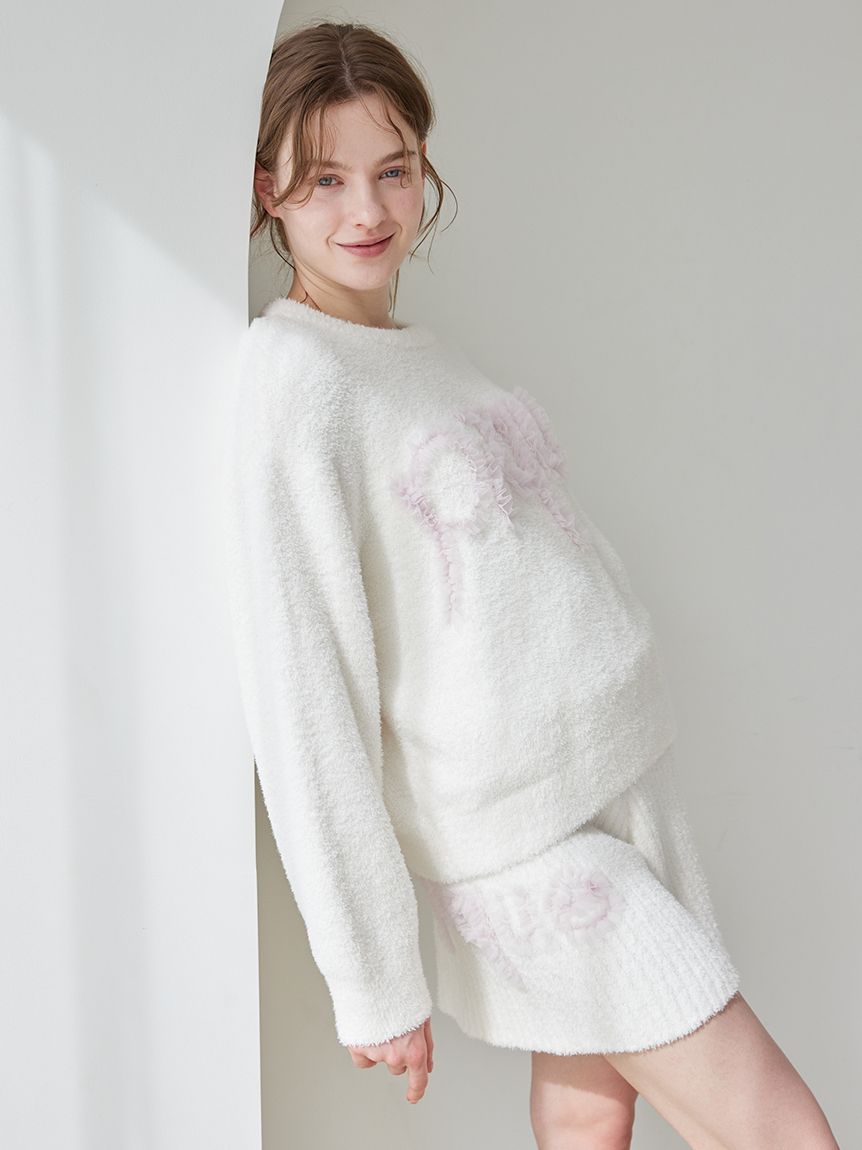 フリルロゴリブフレアショートパンツ(ショートパンツ)｜ルームウェア