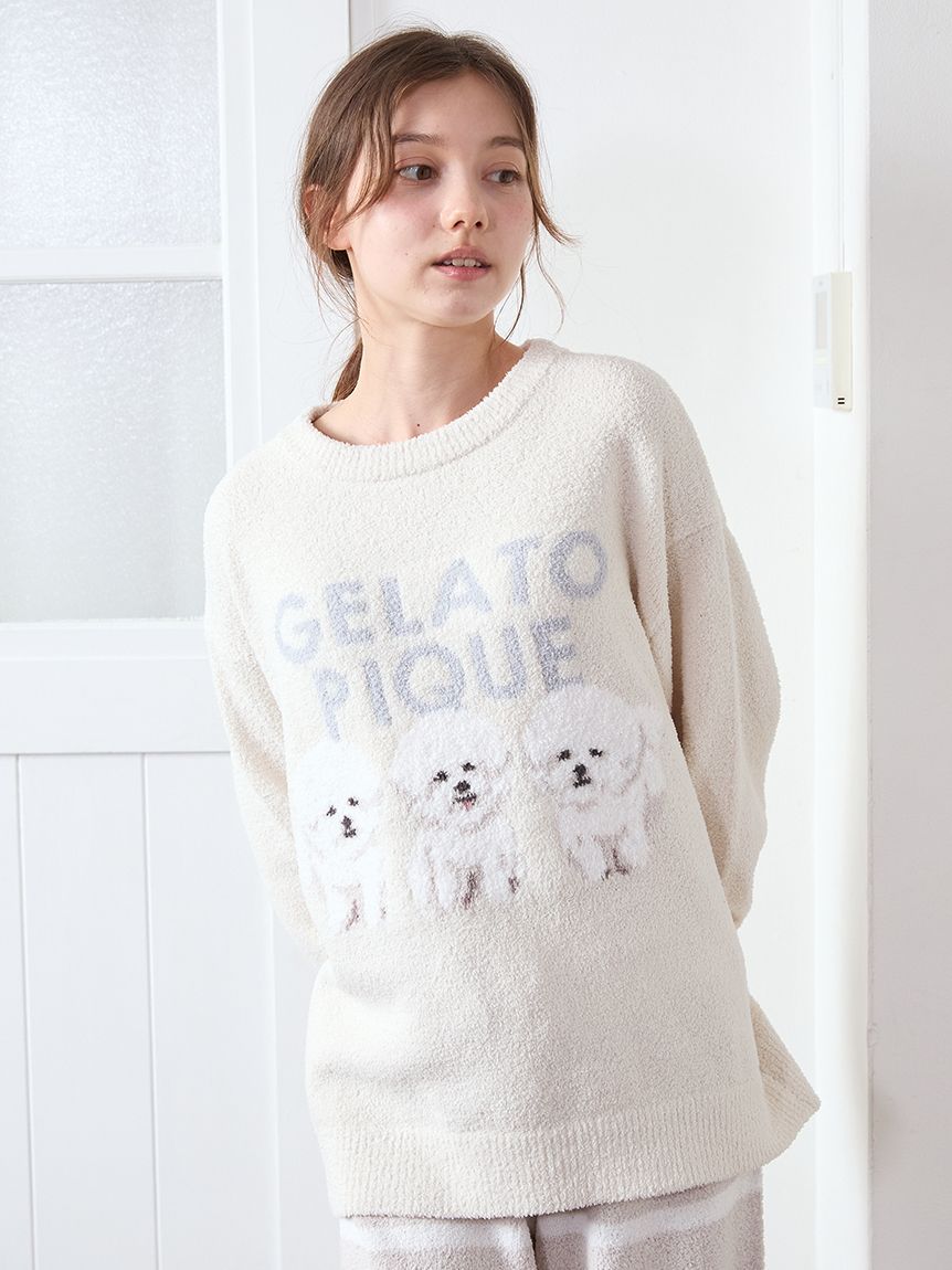 モチーフジャガードプルオーバー(ニットプルオーバー)｜ルームウェア