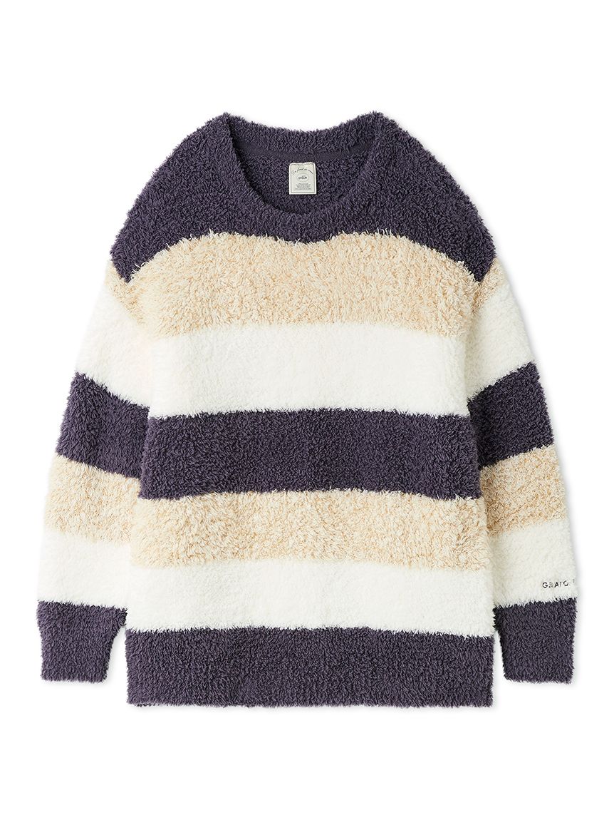ジェラート3ボーダープルオーバー(ニットプルオーバー)｜ルームウェア