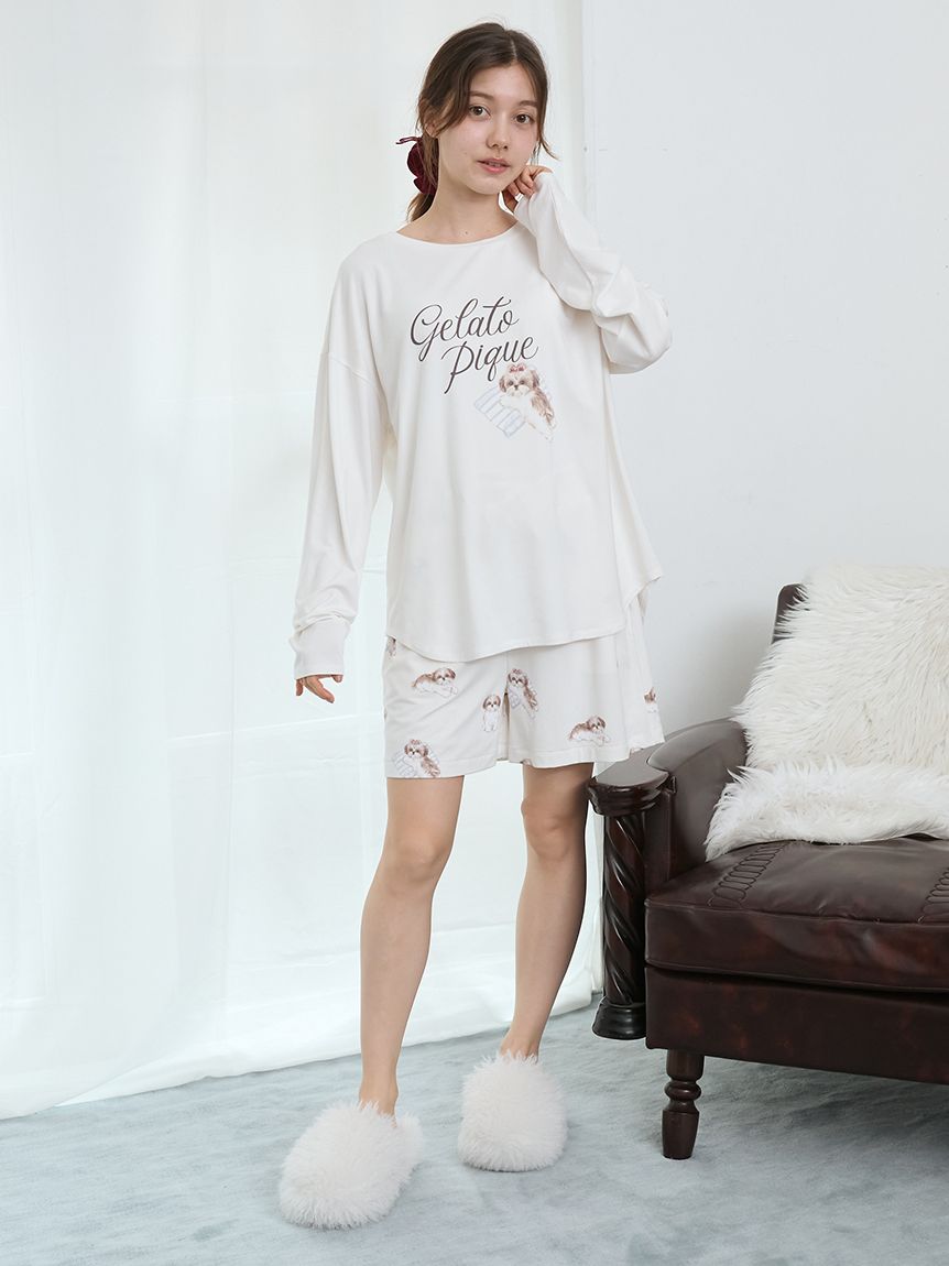 シーズー柄ショートパンツ(ショートパンツ)｜ルームウェア・パジャマ