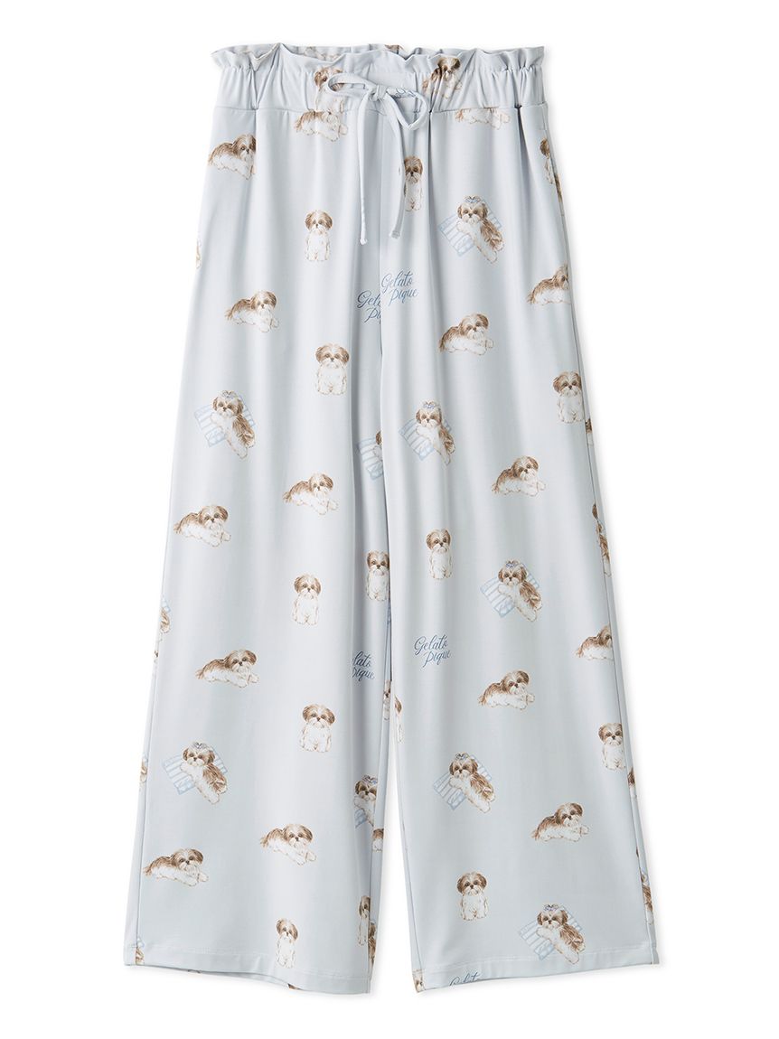 シーズー柄ロングパンツ(ロングパンツ)｜ルームウェア・パジャマ通販の