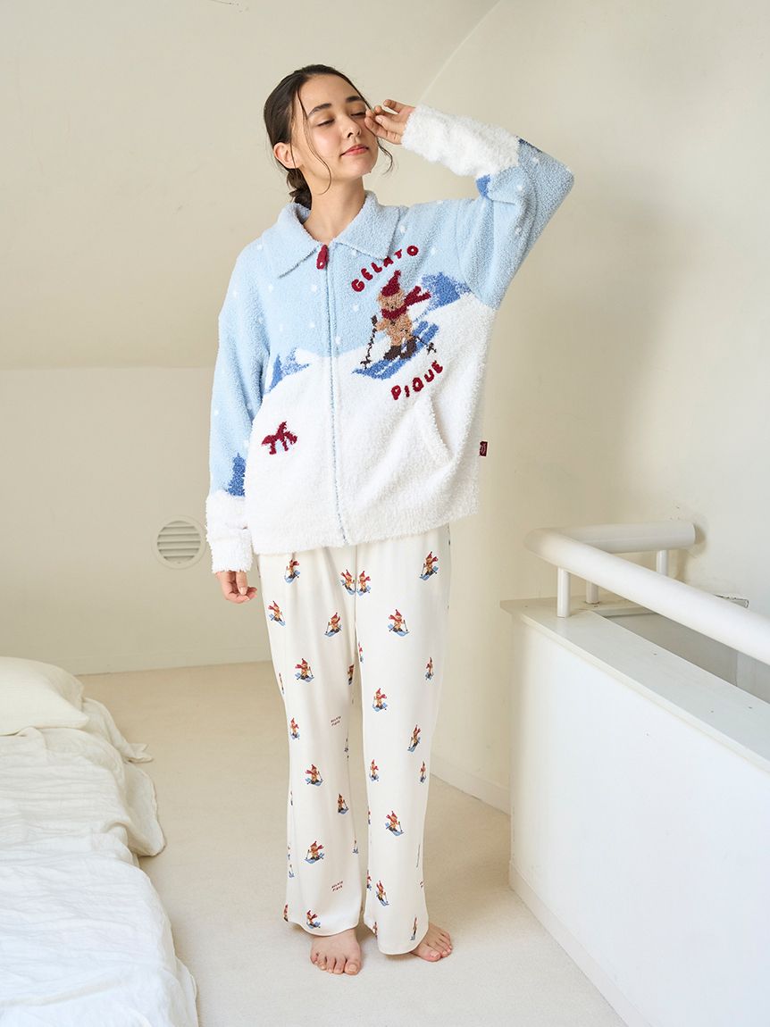 HOLIDAY】スキーベア柄ロングパンツ(ロングパンツ)｜ルームウェア