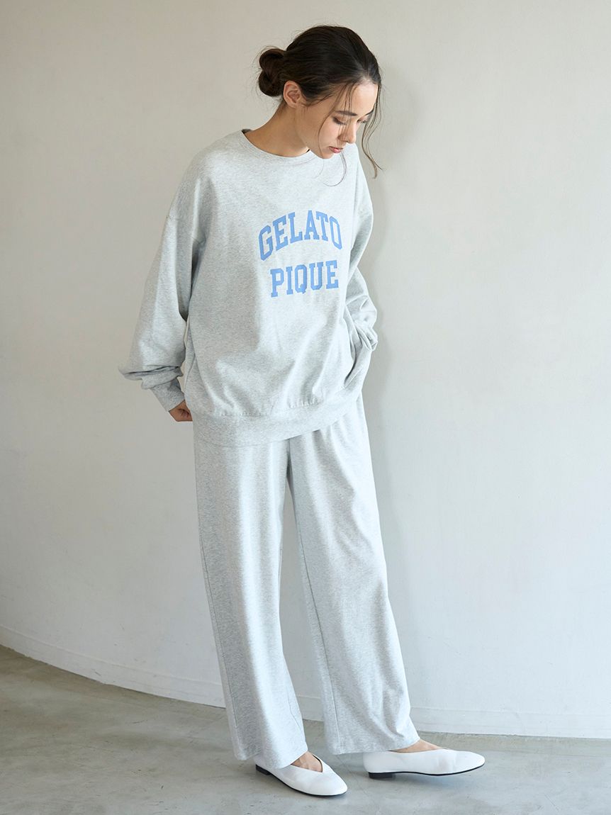 カレッジロゴロングパンツ(ロングパンツ)｜ルームウェア・パジャマ通販