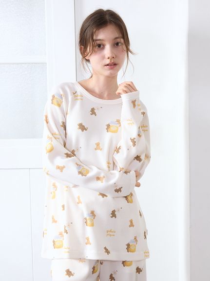 ベビモコはちみつベアジャガードプルオーバー(ニットプルオーバー