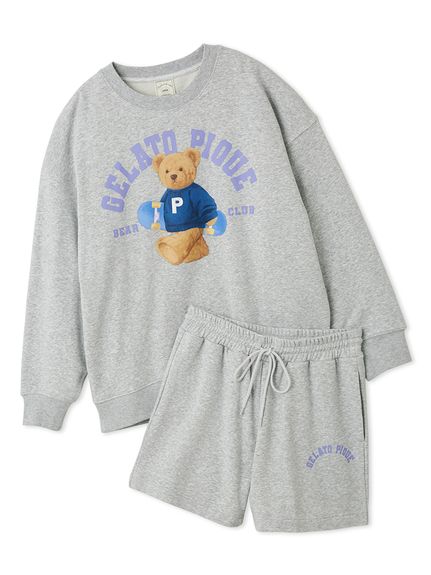 ONLINE限定】スポーティーベア裏毛プルオーバー＆裏毛ショートパンツ