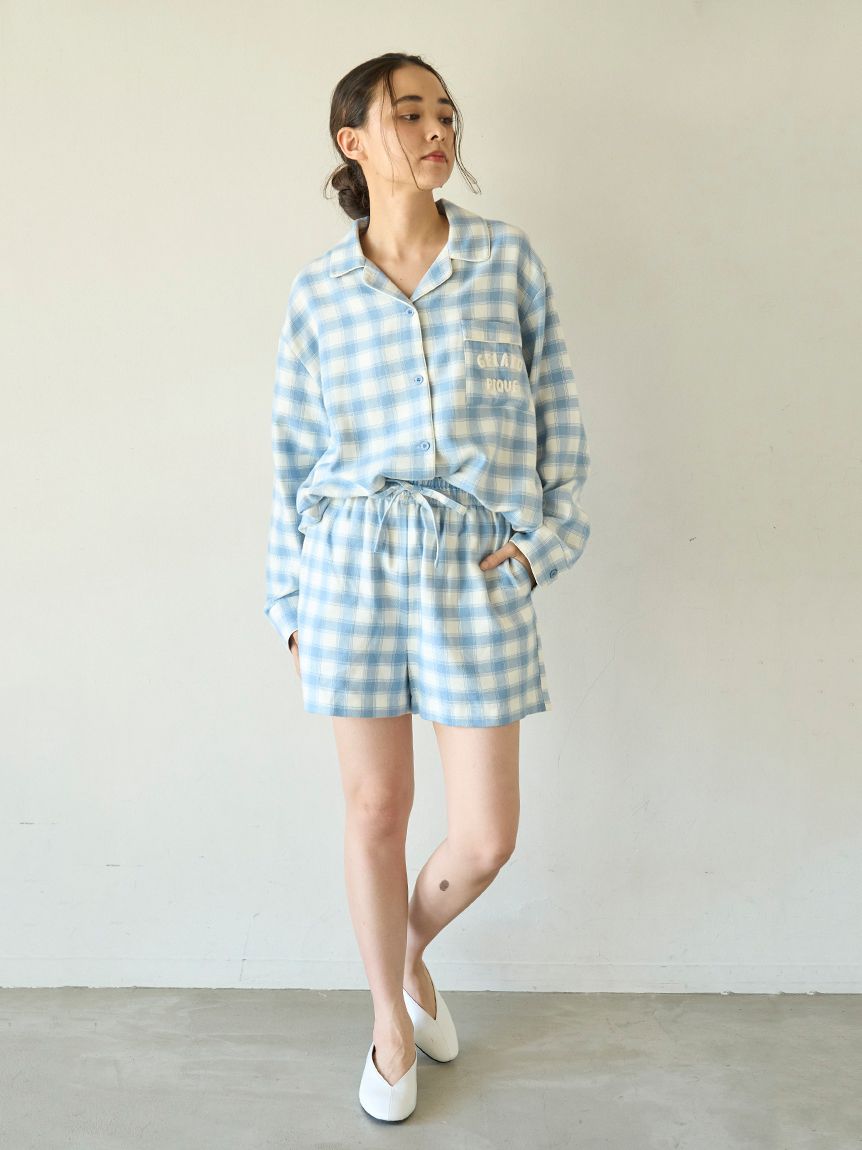 プレッピーネルチェックショートパンツ(ショートパンツ)｜ルームウェア