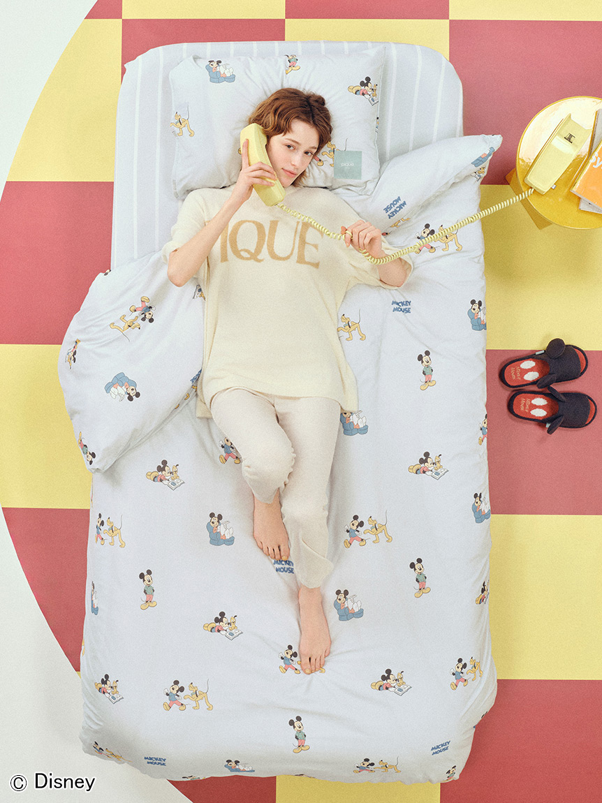 Sleep】Mickey&Minnie / プリント2点セット（シングル）(寝具セット