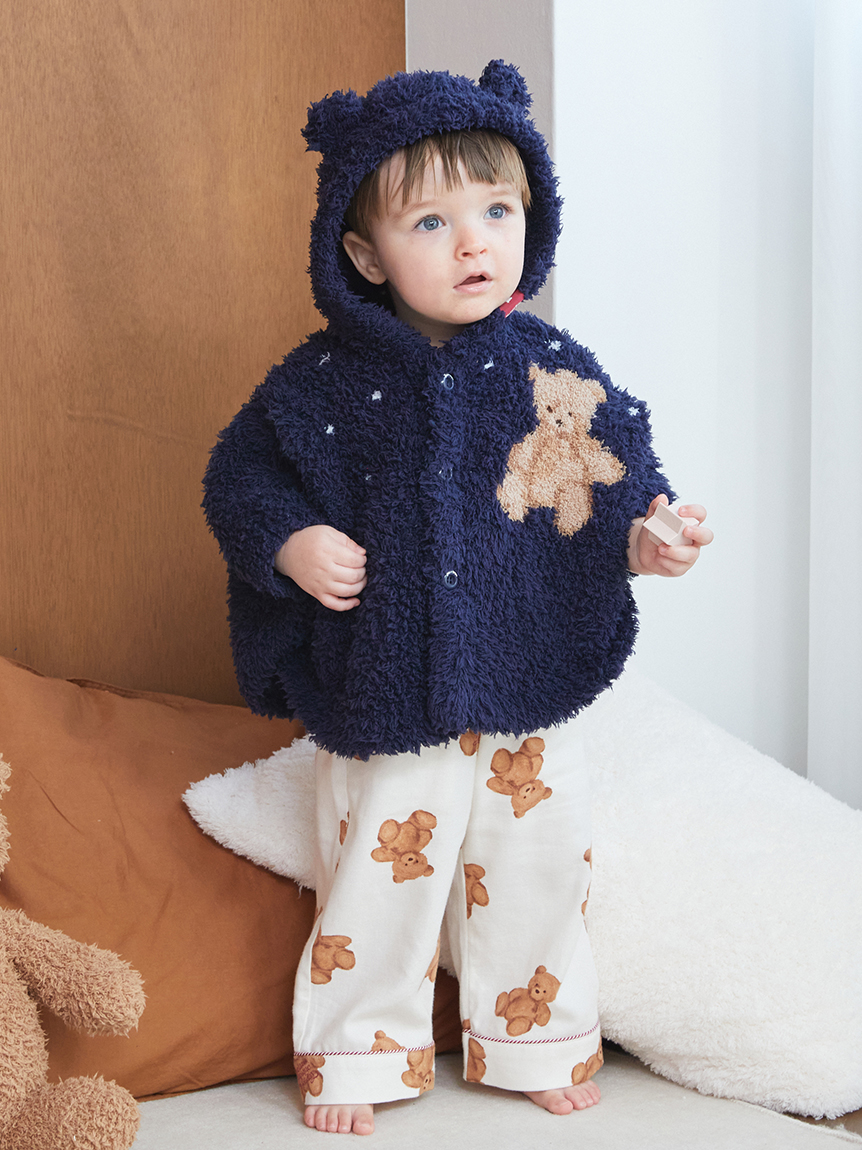 HOLIDAY】【BABY】ベア柄ネルロングパンツ(ロングパンツ)｜ルーム