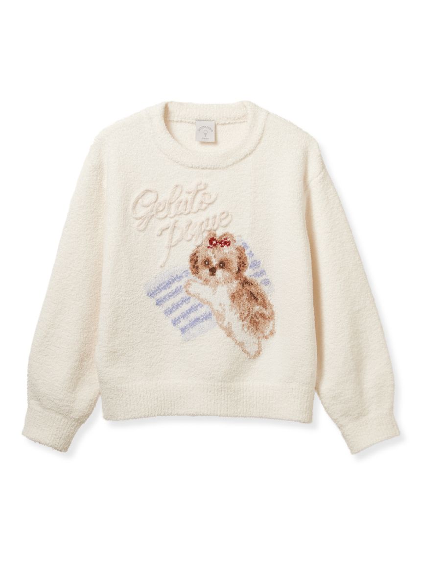 JUNIOR】シーズーワンポイントジャガードプルオーバー&ロングパンツ