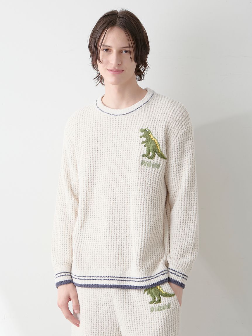 HOMME】ワッフルダイナソープルオーバー(ニットプルオーバー)｜ルーム