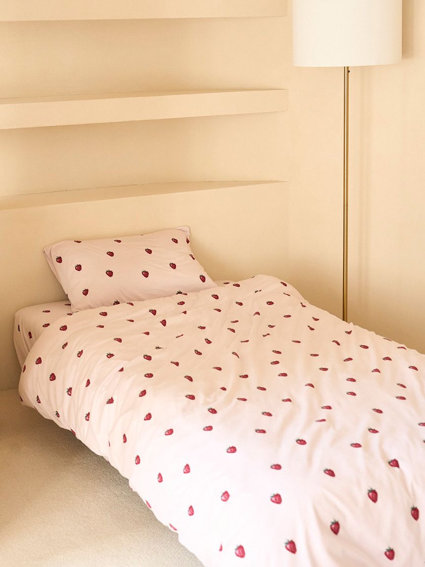 Sleep】ストロベリー柄3点セット（ダブル）(寝具セット)｜ルームウェア