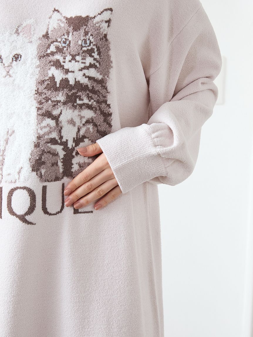 ツインキャットジャガードワンピース(ワンピース)｜ルームウェア