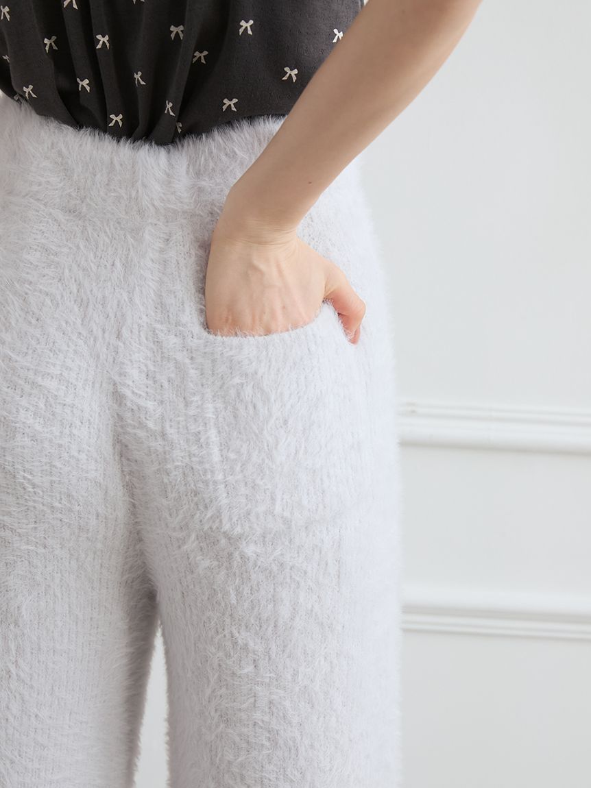 リボンフェザーロングパンツ(ロングパンツ)｜ルームウェア・パジャマ