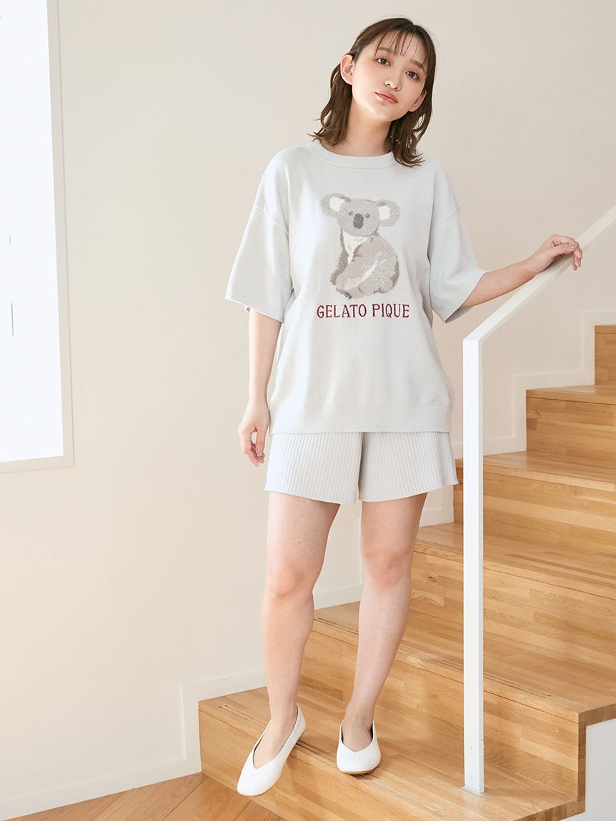 リブショートパンツ(ショートパンツ)｜ルームウェア・パジャマ通販の