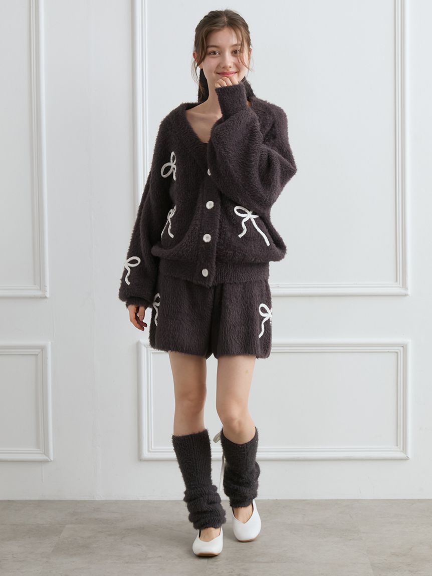 リボンフェザーカーディガン(カーディガン・ガウン)｜ルームウェア