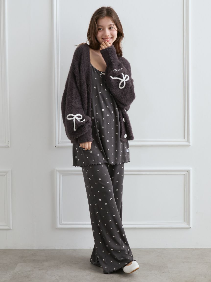 リボンフェザーカーディガン(カーディガン・ガウン)｜ルームウェア