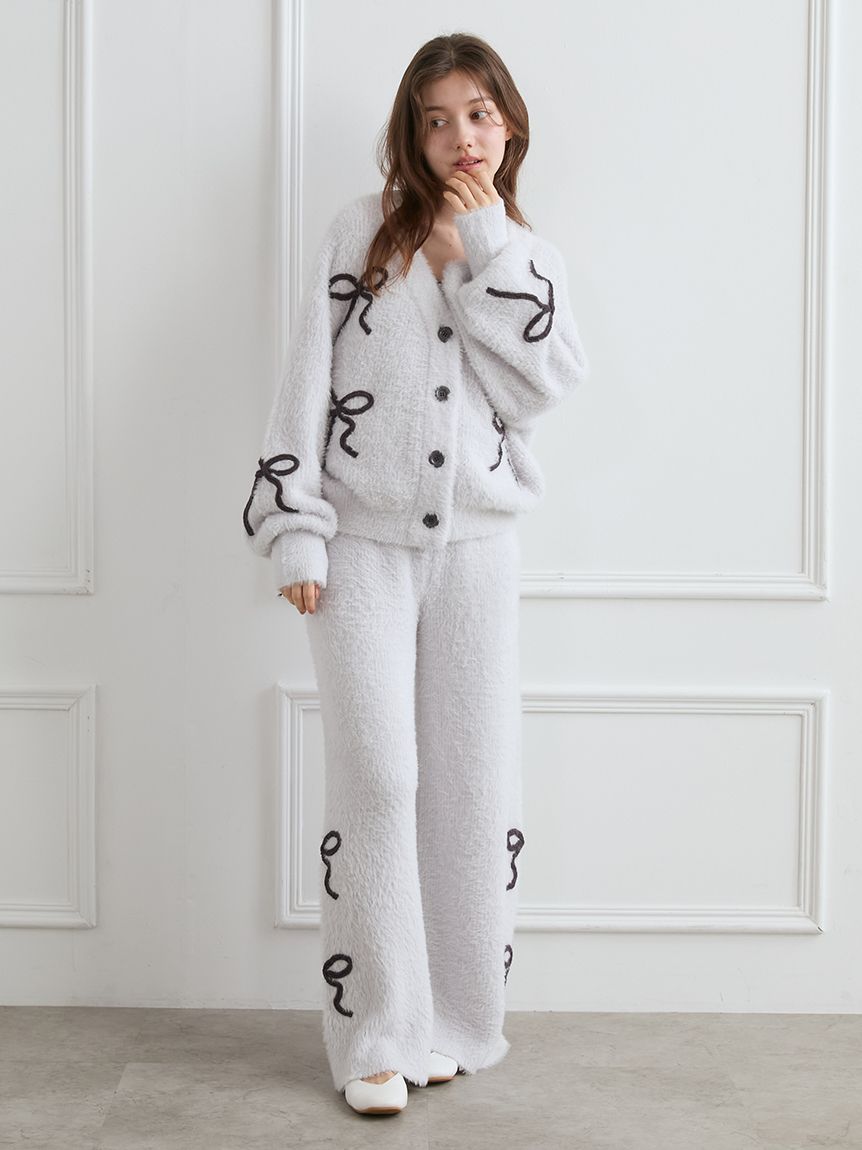 リボンフェザーカーディガン(カーディガン・ガウン)｜ルームウェア