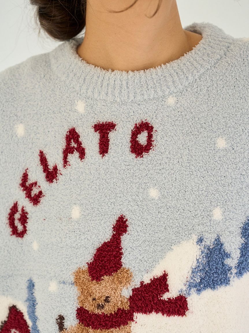 HOLIDAY】スキーベアジャガードプルオーバー(ニットプルオーバー