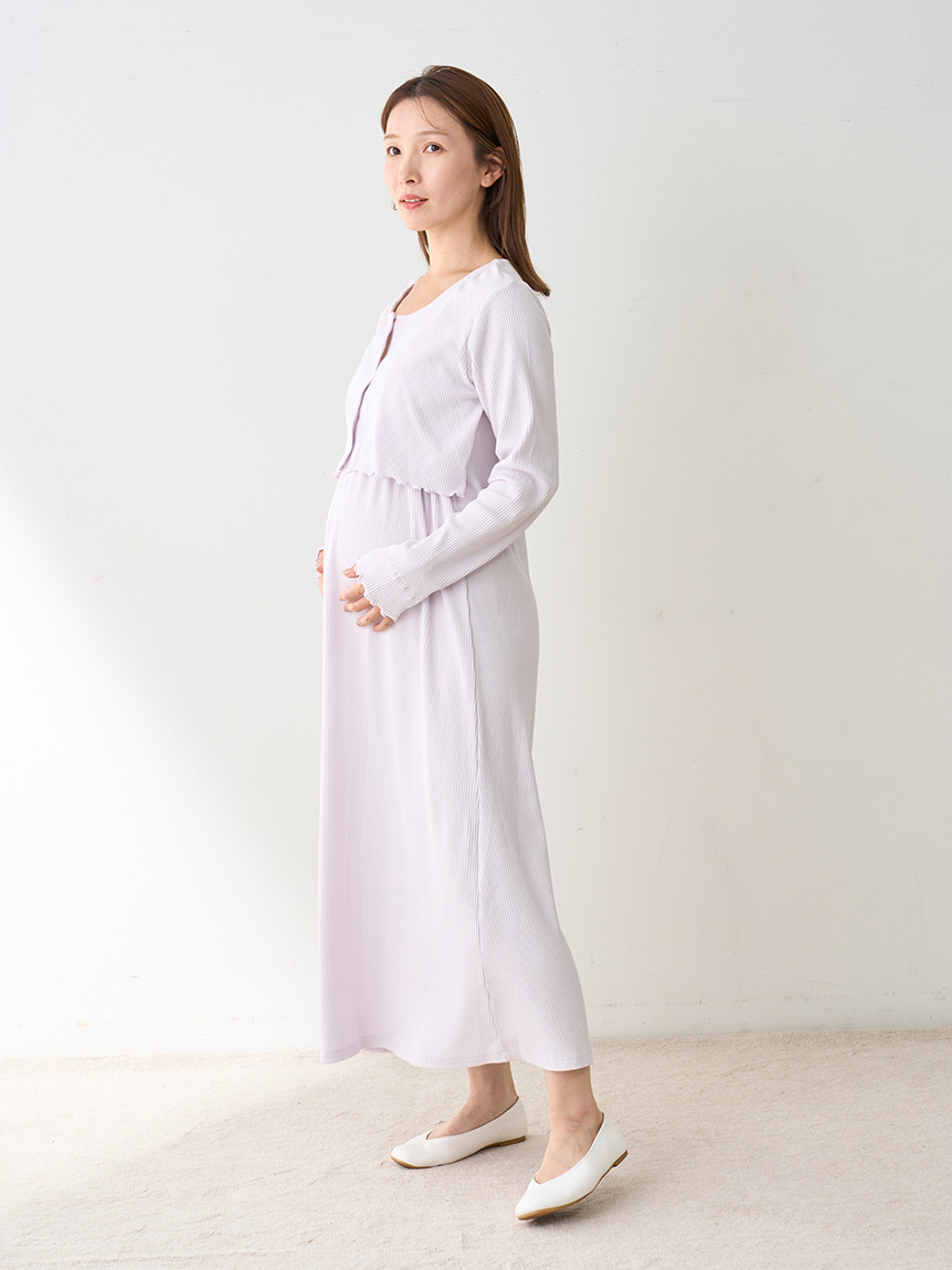 マタニティリブワンピース(ワンピース)｜ルームウェア・パジャマ通販の